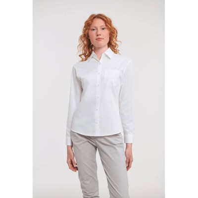 Ladies' Long-Sleeved Pure Cotton Poplin Shirt